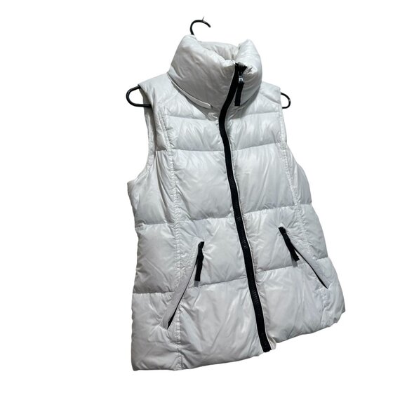 SAM S 13/NYC Freedom Quilted Down Vest Womens Size Large White Snowboard Winter - Picture 16 of 16